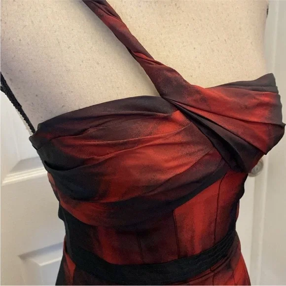 strapless open back dress WEDTREND Women Chiffon Formal Dress with Slit One Shoulder Mermaid Black  Tie Dress